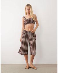 ASOS - Linen Blend Pull On Longline Short - Lyst