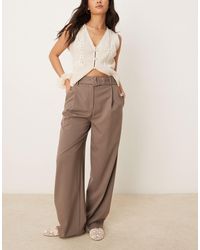 Mango - Belted Straight Leg Trouser - Lyst