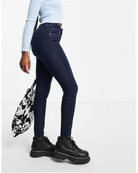 Lee Jeans - Scarlett - jeans skinny a vita alta lavaggio scuro - Lyst
