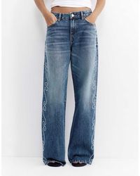 Pull&Bear - Straight-leg Jeans With Studs - Lyst
