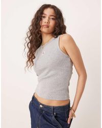 Calvin Klein - Canotta Grigia Con Logo - Lyst