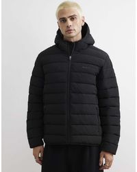 River Island - Muscle Fit Puffer Jacket - Lyst