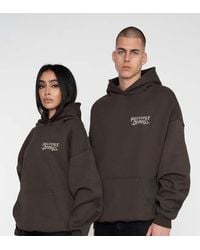 Multiply Apparel - Sudadera Marrón Extragrande Con Capucha Scholar De - Lyst