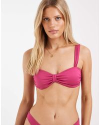 Hollister - Mix & Match Rib Sweetheart Bikini Top - Lyst
