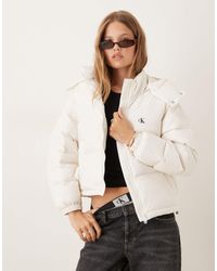 Calvin Klein - – kurze, schlichte pufferjacke - Lyst