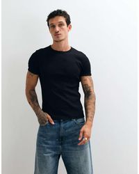 Weekday - Slim Fit Rib T-shirt - Lyst