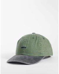 Obey - Cap mit pigment-logo, 6-panel, kontrastschirm und strapback - Lyst