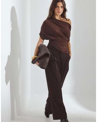 NA-KD - Soft Line Draped Top - Lyst