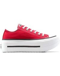 Converse - Zapatillas De Deporte Rojas Con Plataforma Chuck Taylor All Star Lift Ox Double Stack De -Rojo - Lyst