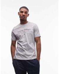 Tommy Hilfiger - Centre Stack Linear Logo T-shirt - Lyst