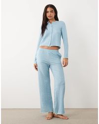 Threadbare - Cotton Mix Button Down Pyjama Set With Hearts Print - Lyst