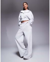 ASOS - Weekend Collective Co-ord Wide Leg Pin Tuck joggers - Lyst