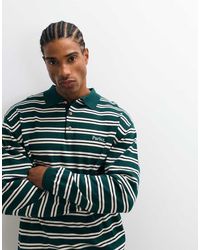 Parlez - Stripe Long Sleeve Knitted Polo Shirt - Lyst