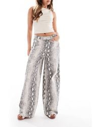 Object - – jeans mit schlangenmuster - Lyst
