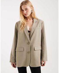 Pieces - Elegante Oversized Rechte Blazer - Lyst