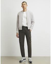 River Island - Skinny Fit Cargo Trousers - Lyst