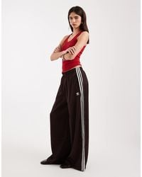 adidas Originals - Satin Wide Leg Trackies - Lyst