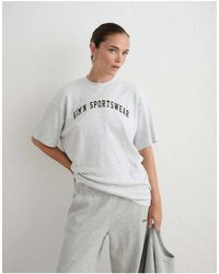 Aim'n - Light Melange Varsity Boyfriend T-Shirt - Lyst