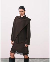 ASOS - Wrap Scarf Oversized Shirt - Lyst