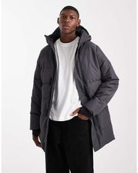 Only & Sons - Piumino Impermeabile Con Cappuccio Taglio Lungo - Lyst
