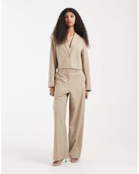 Pieces - Tailored High Waisted Wide Leg Trousers Co-Ord - Lyst