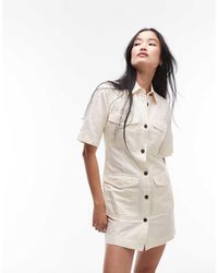 ARKET - Mini Shirt Dress With Front Patch Pockets - Lyst