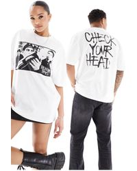 ASOS - Camiseta blanca extragrande unisex con estampado gráfico con licencia del álbum "check your head " - Lyst