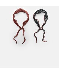 Stradivarius - Set Van 2 Bandana's Met Contrast - Lyst
