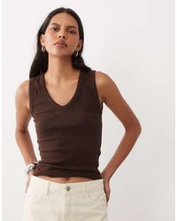 New Look - V-neck Tank Top - Lyst