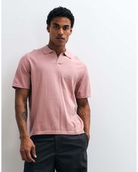 ASOS - Essential Relaxed Fine-Knit Notch Polo - Lyst
