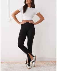 Monki - Pantalon habillé à enfiler avec taille en coton - Lyst