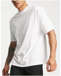 ASOS 4505 - Camiseta blanca extragrande deportiva con logo - Lyst