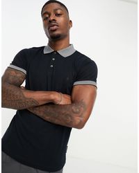 French Connection - Stripe Collar Polo - Lyst