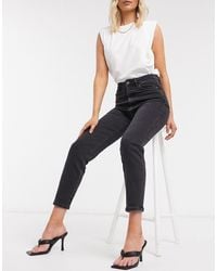 Stradivarius - Cotton Slim Mom Jeans With Stretch - Lyst