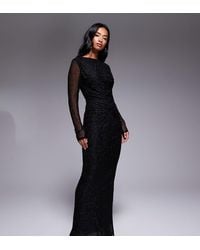 Jaded Rose Petite - Hotfix Slinky Maxi Dress With Knot Detail - Lyst