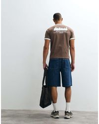 ASOS - Regular Boxy Ringer T-shirt With Bubble Text Graphic - Lyst