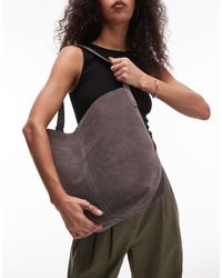 Mango - Suede Tote Bag With Adjustable Strap - Lyst