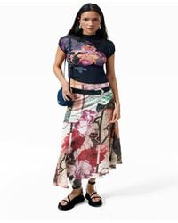 Desigual - Long Printed Skirt - Lyst