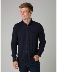 French Connection - Cotton Flannel Long Sleeve Shirt - Lyst