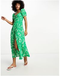 & Other Stories - Puff Sleeve Midi Dress - Lyst