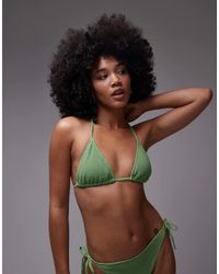 & Other Stories - Textured Crinkle Triangle Bikini Top With Removeable Padding - Lyst