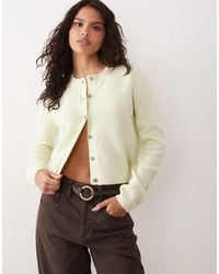Jdy - Crew Neck Cardigan With Wool - Lyst