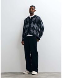 Huf - Cooper Argyle Knit Jumper - Lyst