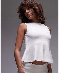 Mango - Top sans manches structuré à basques - Lyst
