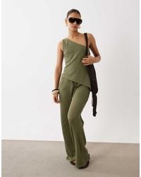 ASOS - Textured Wide Leg Crochet Trouser Co-ord - Lyst