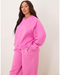 ASOS - Asos Design Curve Oversized Brushback Sweatshirt With Raglan Detail - Lyst