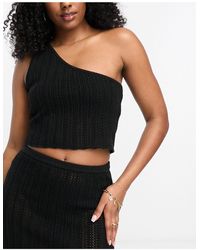 4th & Reckless - Dune Crochet One Shoulder Beach Crop Top Co-ord - Lyst