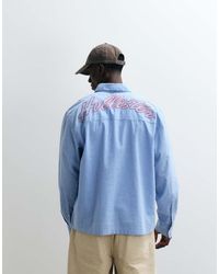 Hollister - Embroidered Logo Long Sleeve Poplin Shirt - Lyst