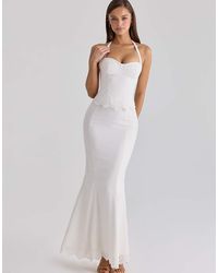 House Of Cb - Isorella Broderie Anglaise Cotton Maxi Skirt - Lyst