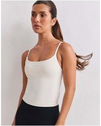 Aim'n - Cream Sculpting Strap Singlet - Lyst